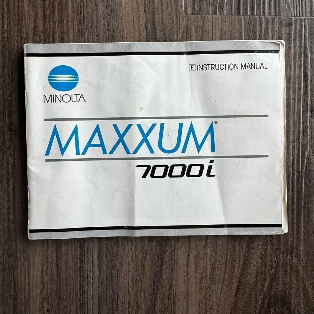 Film Camera 35mm Minolta Maxxum 7000i Instruction Manual Book
